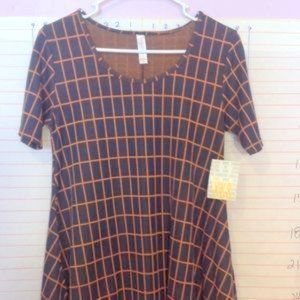 LuLaRoe  women's Tunic  sz XXS Black & Orange  NWT